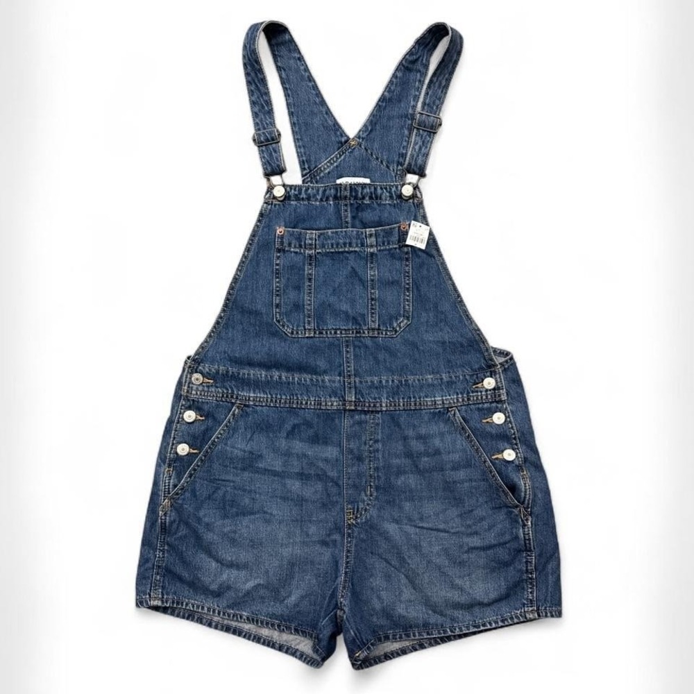NWT Old Navy Denim Short Bib Overalls Shortalls